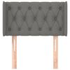 vidaXL Kopfteil mit Ohren Dunkelgrau 83x16x78/88 cm Stoff