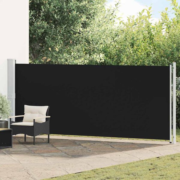 vidaXL Seitenmarkise Ausziehbar 600x160 cm Schwarz