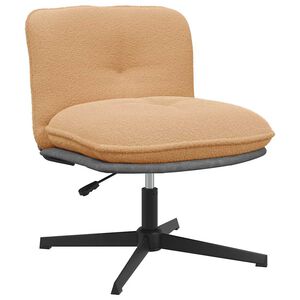 vidaXL B&uuml;rodrehstuhl Beige Gelockter woll&auml;hnlicher Stoff
