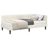 vidaXL Eckbettgestell mit Matratze 2 stk. Creme 90 x 190 cm Samt