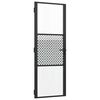 vidaXL Glast&uuml;r 76 x 3,5 x 201,5 cm Aluminium Schwarz