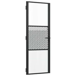 vidaXL Glast&uuml;r 76 x 3,5 x 201,5 cm Aluminium Schwarz