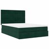vidaXL Ottoman-Bett mit Matratzen Dunkelgr&uuml;n 140x190 cm Samt