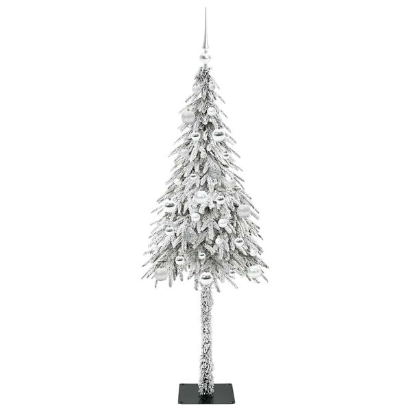 vidaXL Weihnachtsbaum mit 150 LEDs Weiß 150 cm PE und Stahl