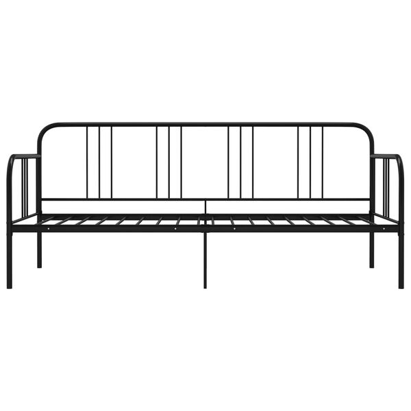 vidaXL Schlafsofa Bettgestell Schwarz Metall 90x200 cm