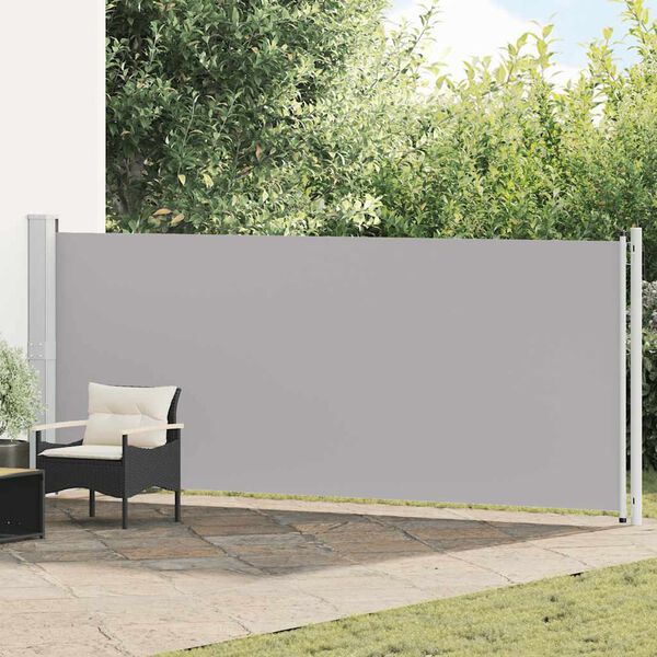 vidaXL Seitenmarkise Ausziehbar 600x160 cm Grau