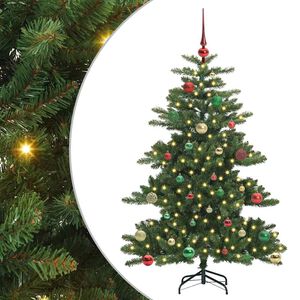 vidaXL K&uuml;nstlicher klappbarer Weihnachtsbaum Gr&uuml;n 150 cm PVC und Stahl