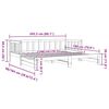 vidaXL Tagesbett Ausziehbar Schwarz 90x200 cm Massivholz Kiefer