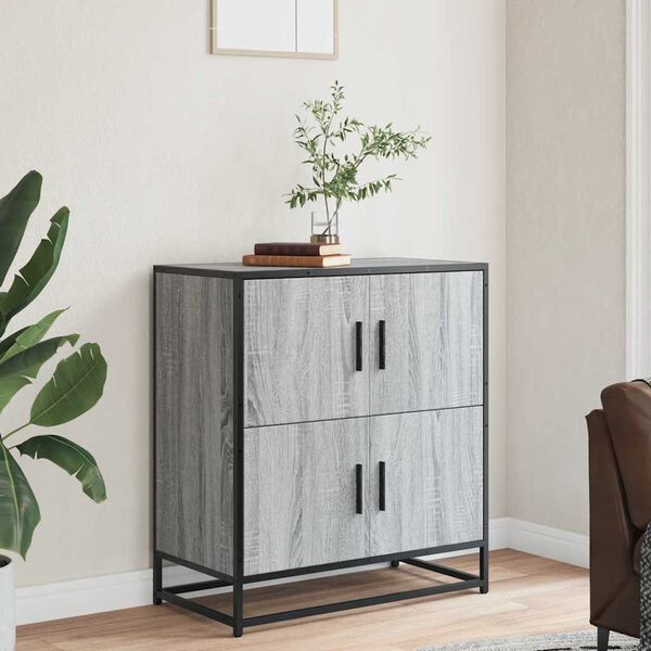 vidaXL Sideboard Grau Sonoma 68x35x76 cm Holzwerkstoff