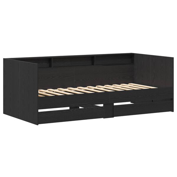 vidaXL Tagesbett mit Schubladen Grau 90 x 200 cm Holzwerkstoff