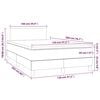 vidaXL Boxspringbett mit Matratze & LED Creme 120x200 cm Kunstleder