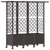vidaXL Hochbeet mit Rankgitter und Dach Braun 163,5 x 40 x 142 cm PP