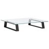 vidaXL Monitorst&auml;nder Schwarz 40x35x8 cm Hartglas und Metall