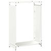 vidaXL Brennholzregal Wei&szlig; 60x28x90 cm Kaltgewalzter Stahl
