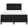 vidaXL Boxspringbett mit Matratze Schwarz 120 x 200 cm Kunstleder