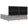 vidaXL Boxspringbett mit Matratze Hellgrau 200 x 200 cm Stoff