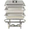 vidaXL Chafing Dish Set 3-tlg. Edelstahl