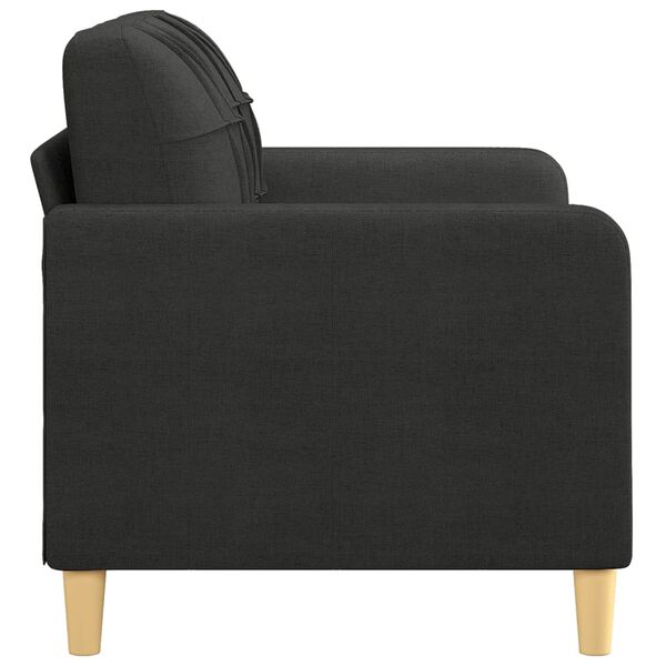 vidaXL 2-Sitzer-Sofa Schwarz 120 cm Stoff