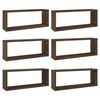 vidaXL W&uuml;rfelregale 6 Stk. Braun Eichen-Optik 60x15x23cm Holzwerkstoff