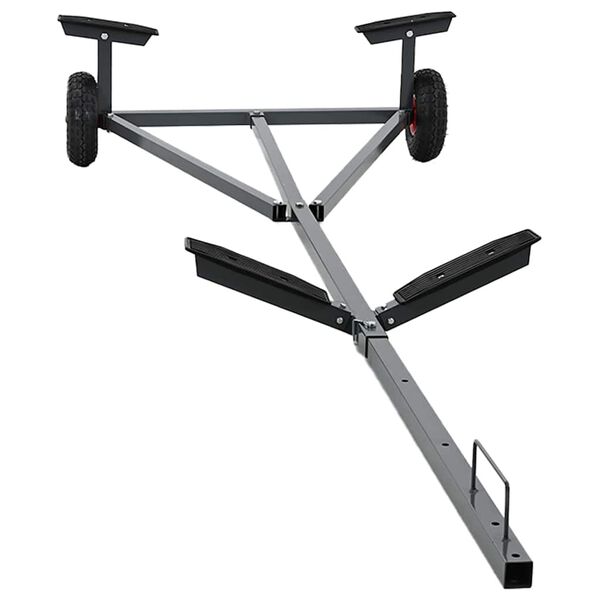 vidaXL Bootstrailer Silber 302 x 107 x 42 cm Stahl