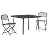 vidaXL Gartenm&ouml;bel Set 3 pcs Anthrazit Eisen und Stahl