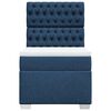 vidaXL Boxspringbett mit Matratze Blau 90x190 cm Stoff