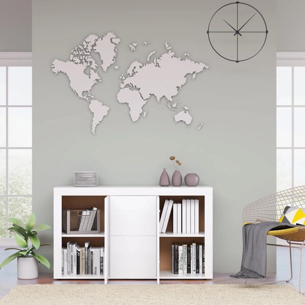 vidaXL Sideboard Hochglanz-Weiß 120x36x69 cm Holzwerkstoff