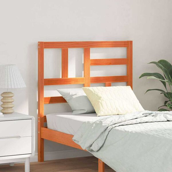 vidaXL Bettkopfteil Wachsbraun 80,5 x 4 x 104 cm Massives Kiefernholz