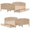 vidaXL Massivholzbett ohne Matratze 120x190 cm Kiefernholz