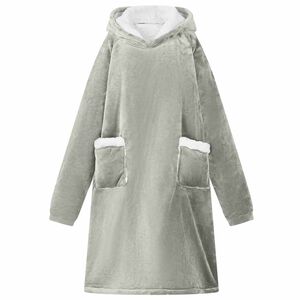 vidaXL Decken-Hoodie Grau M Fleece und Flanell