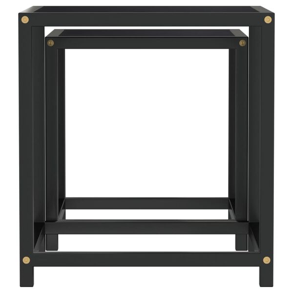 vidaXL Beistelltische 2 Stk. MDF Schwarz