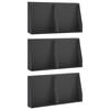 vidaXL St&uuml;tzmauer 6 stk. 40 x 12 x 30 cm Stahl Schwarz