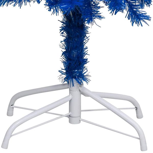 vidaXL K&uuml;nstlicher Weihnachtsbaum Beleuchtung & Kugeln Blau 240 cm