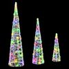 vidaXL Weihnachtsbaum 3 pcs Mehrfarbig 20 x 20 x 80 cm Acryl