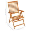 vidaXL 9-tlg. Garten-Essgruppe Massivholz Teak