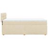 vidaXL Boxspringbett mit Matratze Creme 90x190 cm Stoff