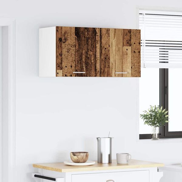 vidaXL H&auml;ngeschrank mit Speicher Altholz 80 x 31 x 40 cm Holzwerkstoff