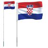 vidaXL Flagge Kroatiens mit Mast 5,5 m Aluminium