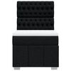 vidaXL Boxspringbett mit Matratze Schwarz 90x200 cm Stoff