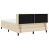 vidaXL Boxspringbett mit Matratze Creme 200 x 140 cm Stoff