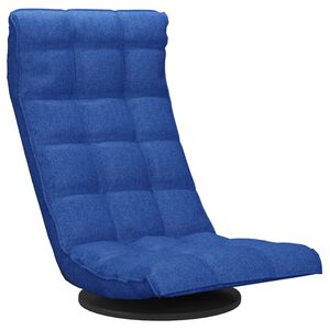 vidaXL Bodenstuhl Drehbar Blau Stoff