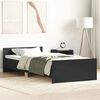vidaXL Bettgestell Schwarz 75x190 cm Holzwerkstoff
