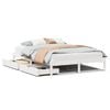 vidaXL Massivholzbett ohne Matratze Wei&szlig; 135x190 cm Kiefernholz
