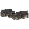 vidaXL Gartensofa-set 7 stk. Grau und Dunkelgrau Poly-Rattan