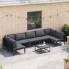 vidaXL Garten-Sofa-Set Anthrazit Stahl