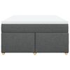vidaXL Boxspringbett mit Matratze Dunkelgrau 140x200 cm Stoff