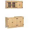 vidaXL Schrank mit Regal SKI 4 pcs Honigbraun Massives Kiefernholz