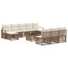 vidaXL Gartensofa-set 11 pcs Beige Poly-Rattan