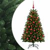 vidaXL K&uuml;nstlicher Weihnachtsbaum Mittelgr&uuml;n mit Kugeln 150 cm