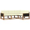 vidaXL Outdoor-Sofagarnitur 4 stk. Natur und Creme